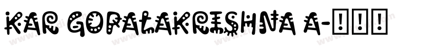 Kar Gopalakrishna A字体转换